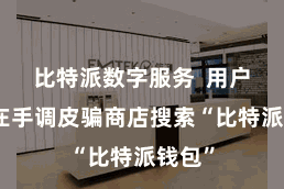 比特派数字服务 用户需要在手调皮骗商店搜索“比特派钱包”