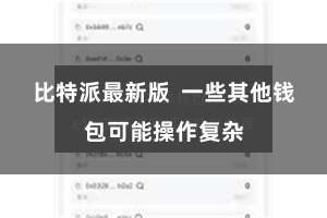 比特派最新版 一些其他钱包可能操作复杂