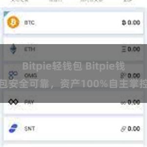 Bitpie轻钱包 Bitpie钱包安全可靠，资产100%自主掌控