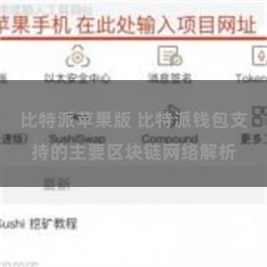 比特派苹果版 比特派钱包支持的主要区块链网络解析