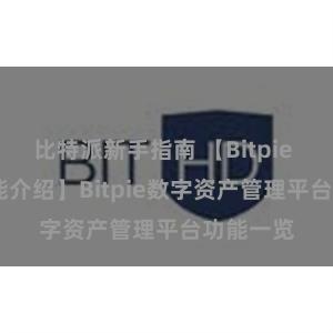 比特派新手指南 【Bitpie APP 功能介绍】Bitpie数字资产管理平台功能一览
