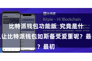 比特派钱包功能版  究竟是什么让比特派钱包如斯备受爱重呢？最初